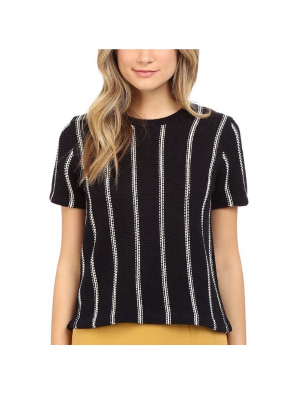Theory Emmeris Ibisco Striped Sweater Top